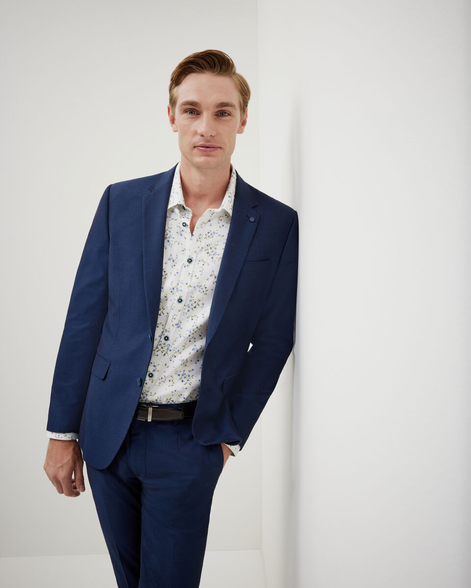 Ultra Slim Fit Two-Tone Tailored Jacket, Navy, hi-res
